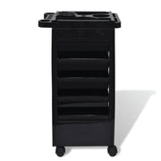 Ellie & Ruby 6 Tier Hairdressing Trolley Black 82x49x32cm Salon Rolling Cart V238-SUPDZ-39711824248912