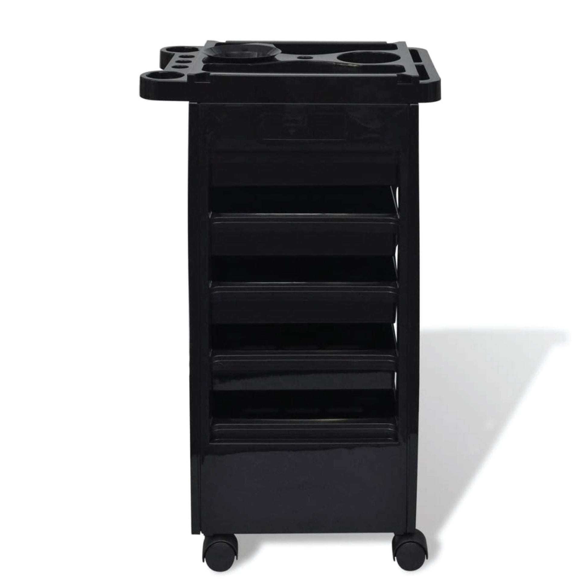 Ellie & Ruby 6 Tier Hairdressing Trolley Black 82x49x32cm Salon Rolling Cart V238-SUPDZ-39711824248912
