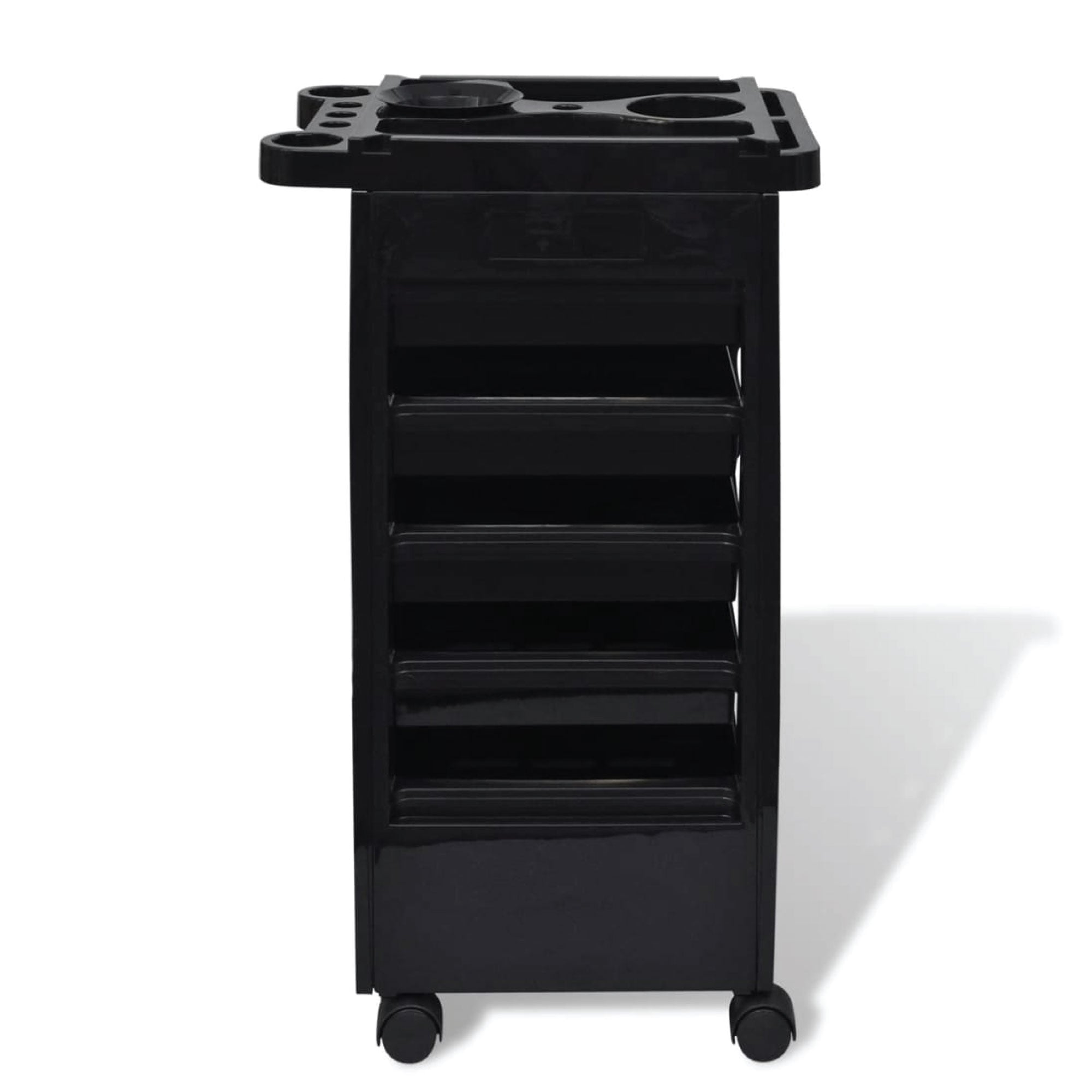 Ellie & Ruby 6 Tier Hairdressing Trolley Black 82x49x32cm Salon Rolling Cart V238-SUPDZ-39711824248912