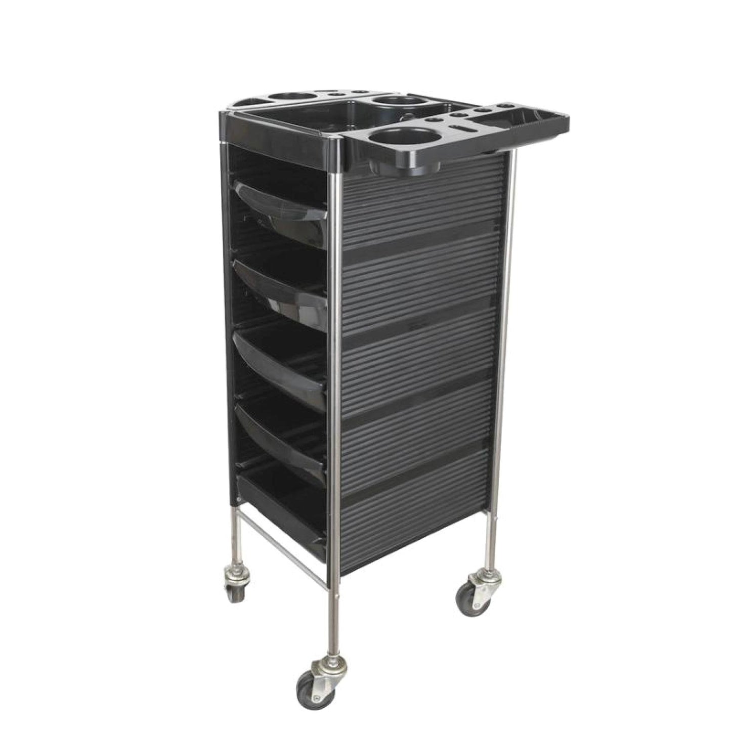 5 Drawer Hairdressing Trolley Black 90x30x36cm Hair Salon Beauty Rolling Cart V238-SUPDZ-39712755417168
