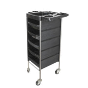 5 Drawer Hairdressing Trolley Black 90x30x36cm Hair Salon Beauty Rolling Cart V238-SUPDZ-39712755417168