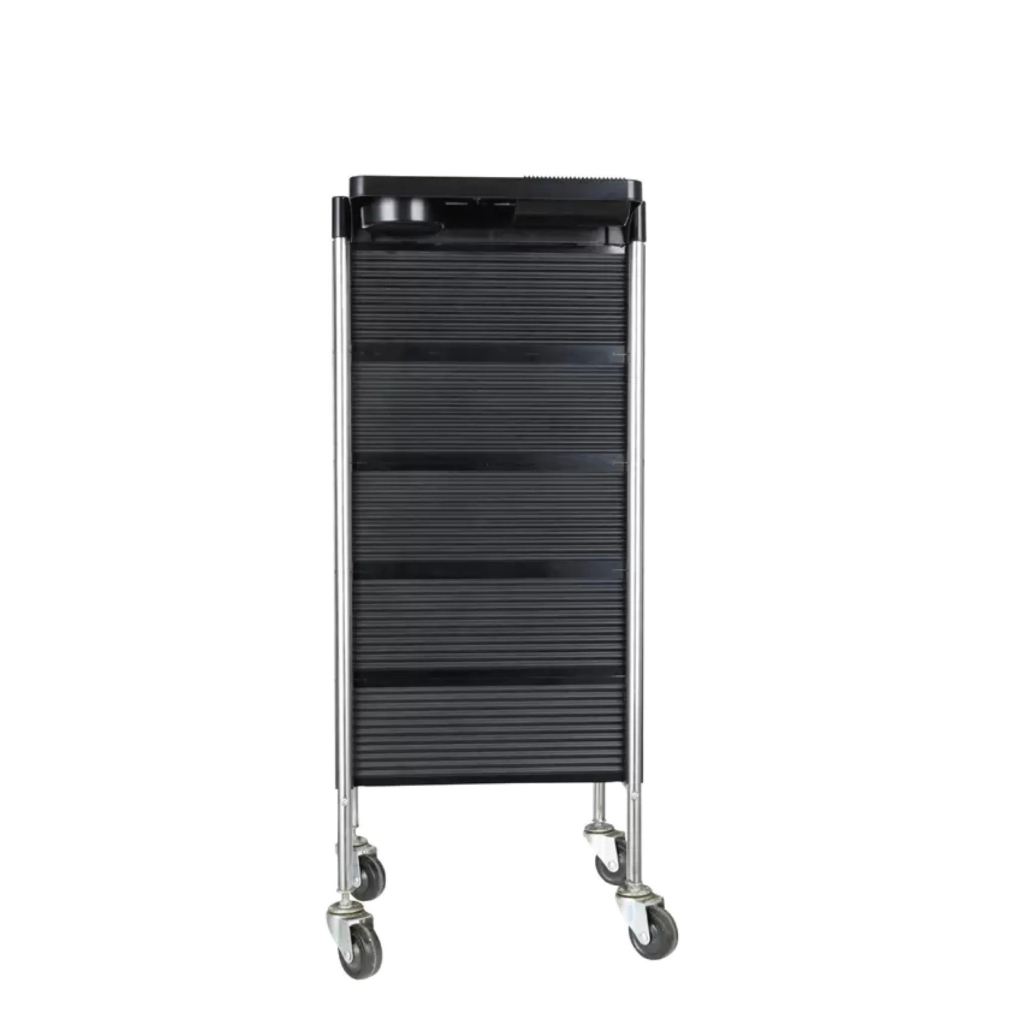5 Drawer Hairdressing Trolley Black 90x30x36cm Hair Salon Beauty Rolling Cart V238-SUPDZ-39712755417168