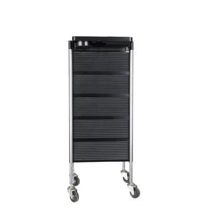 5 Drawer Hairdressing Trolley Black 90x30x36cm Hair Salon Beauty Rolling Cart V238-SUPDZ-39712755417168