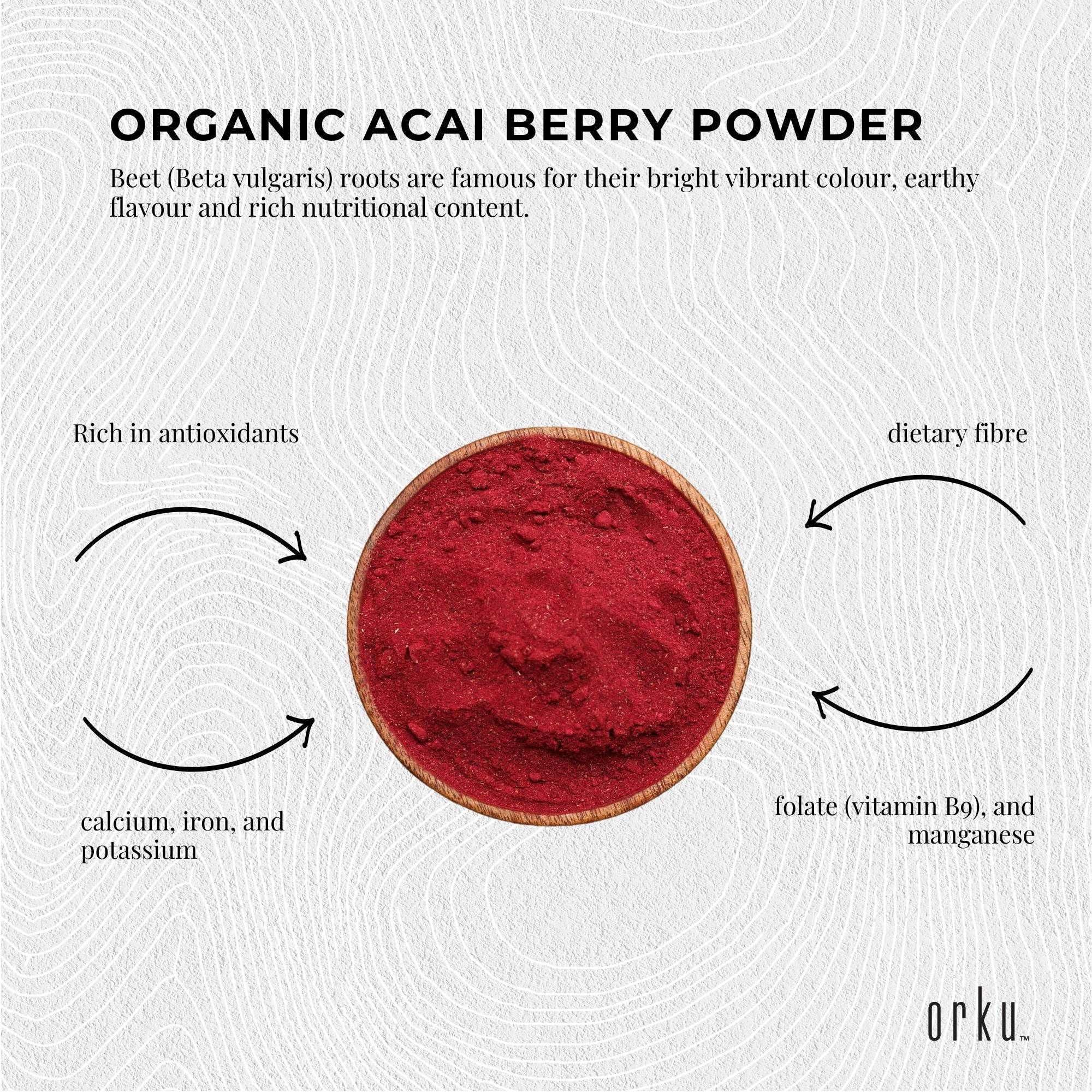 Orku 2Kg Organic Beetroot Powder - 100% Pure Beet Root Powder - Beta vulgaris V238-SUPDZ-39739368538192