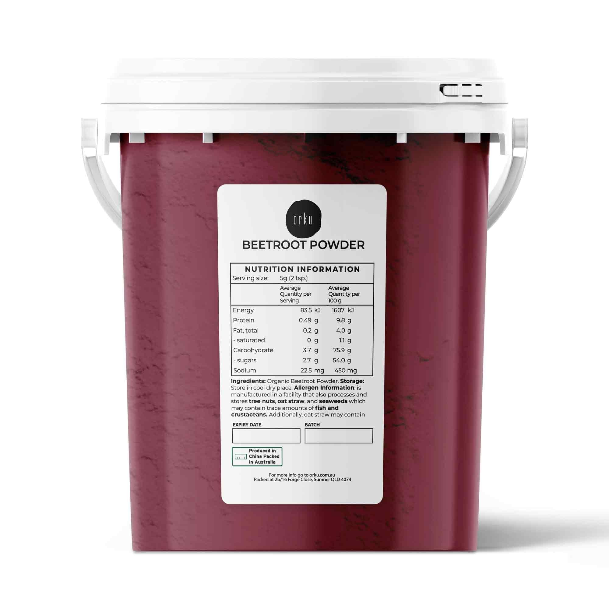 Orku 800g Organic Beetroot Powder - 100% Pure Beet Root Powder - Beta vulgaris V238-SUPDZ-39739371257936