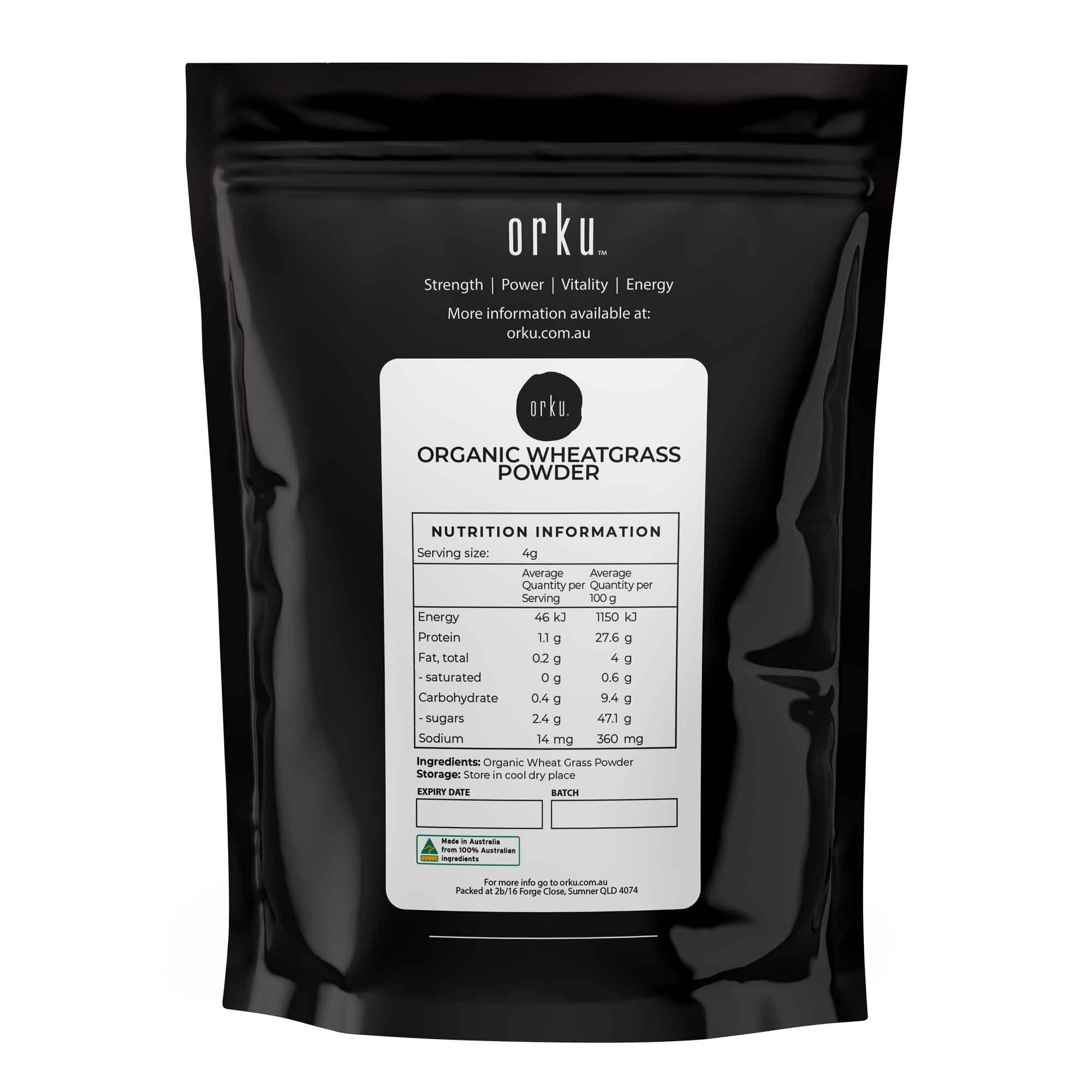 1Kg Organic Wheatgrass Powder - 100% Pure Wheat Grass Leaf Superfood V238-SUPDZ-39739409203280