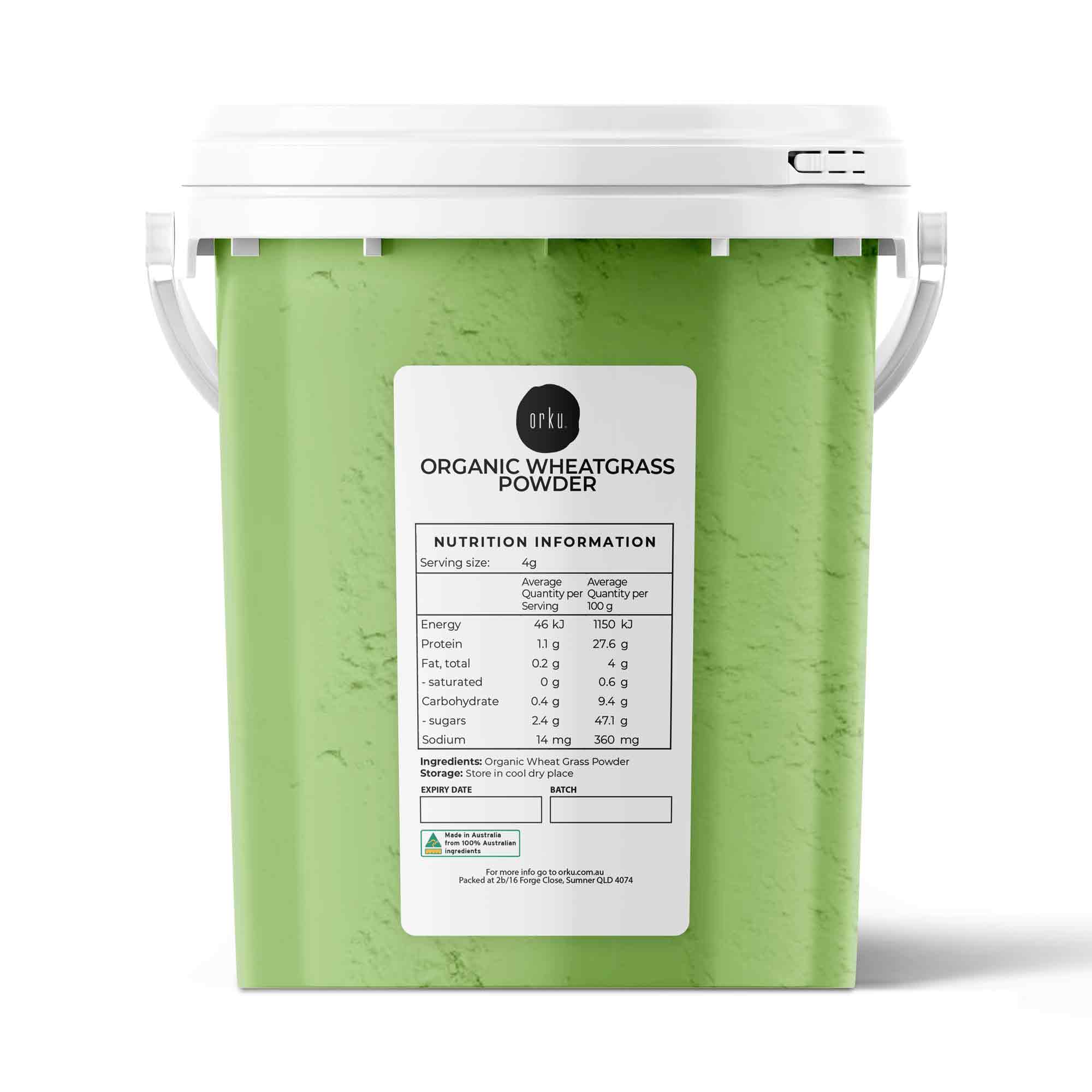 400g Orku Organic Wheatgrass Powder Tub - 100% Pure Wheat Grass Leaf Superfood V238-SUPDZ-39739410579536