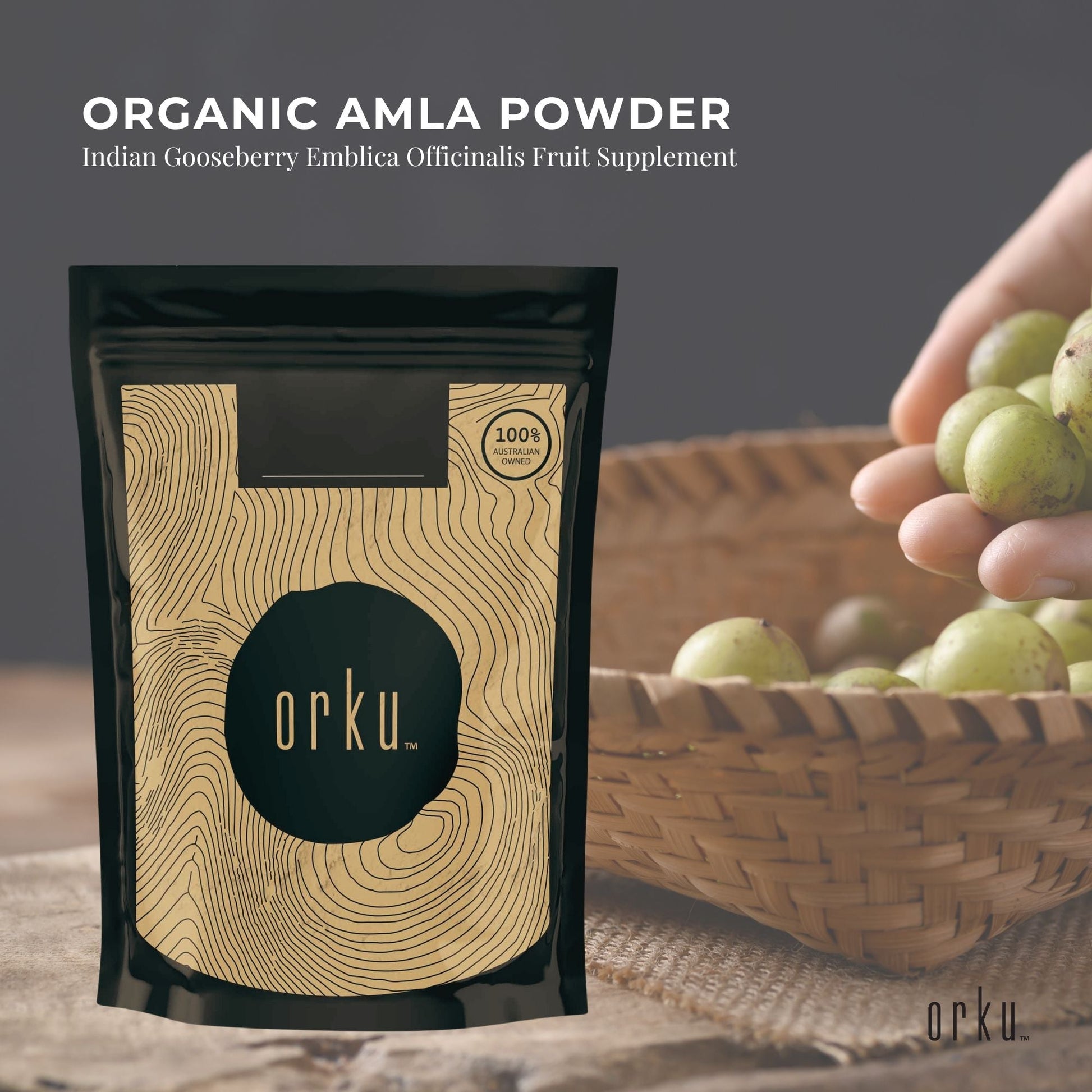 100g Organic Amla Powder Indian Gooseberry Emblica Officinalis Fruit Supplement V238-SUPDZ-39745892843600