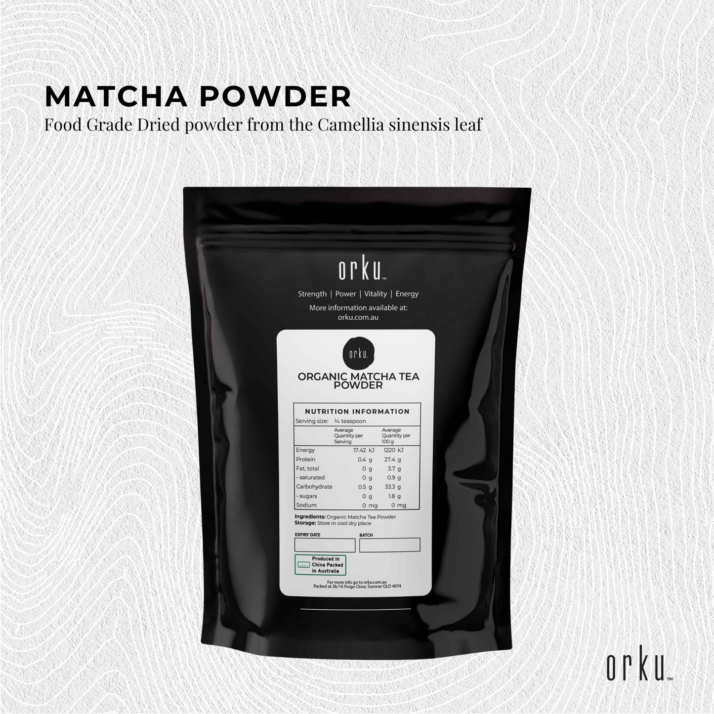 1Kg Organic Matcha Green Tea Powder Camellia Sinensis Leaf Supplement V238-SUPDZ-39745950023760