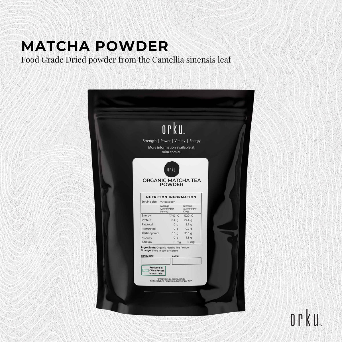 1Kg Organic Matcha Green Tea Powder Camellia Sinensis Leaf Supplement V238-SUPDZ-39745950023760