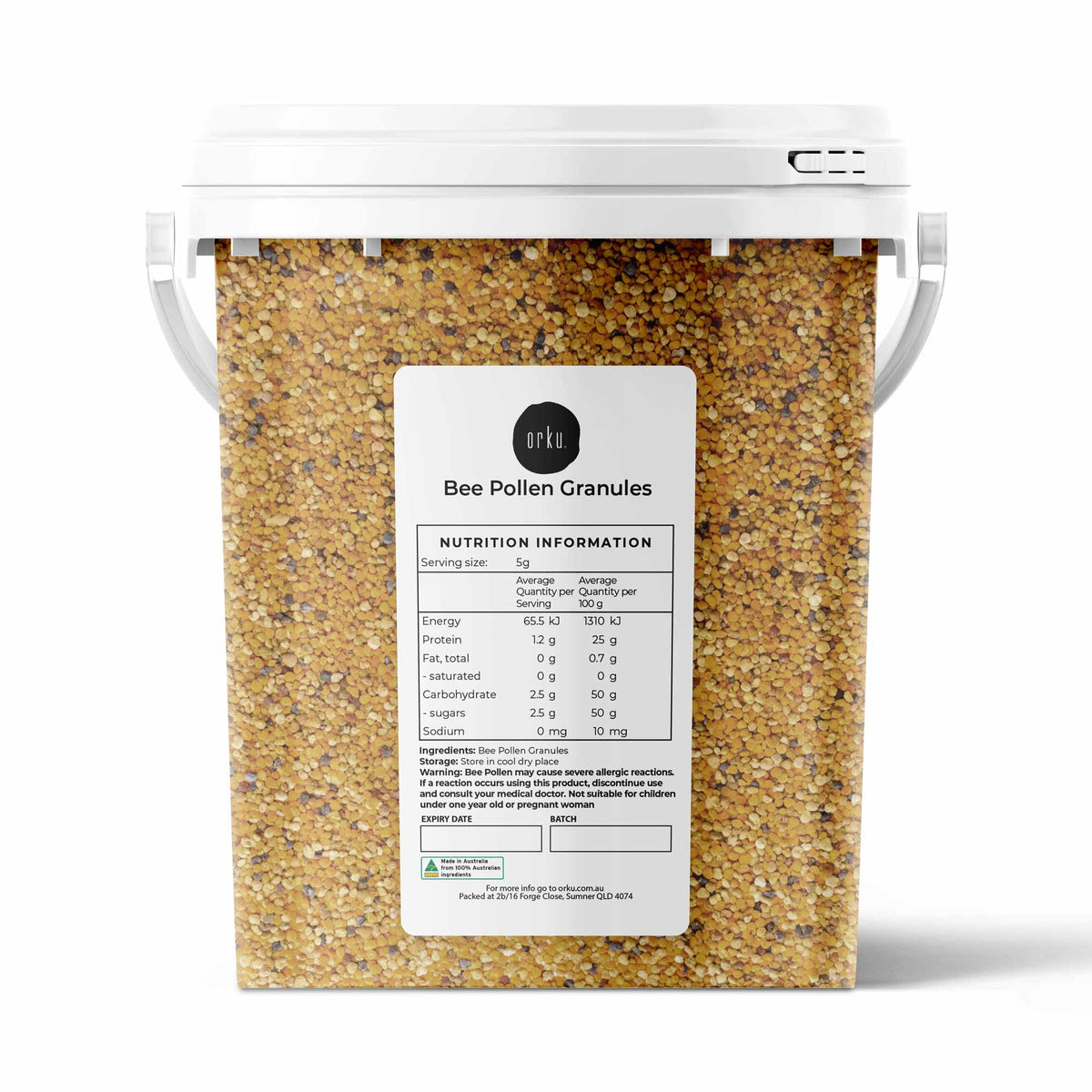 800g Bee Pollen Granules Tub Bucket - 100% Australian Pure Raw Supplement V238-SUPDZ-39756564627536