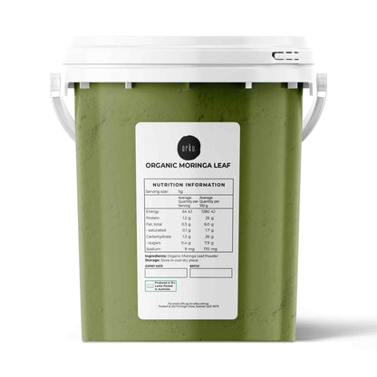 Orku 400g Organic Moringa Leaf Powder Tub - Food Grade Oleifera Drumstick Leaf V238-SUPDZ-39785383395408