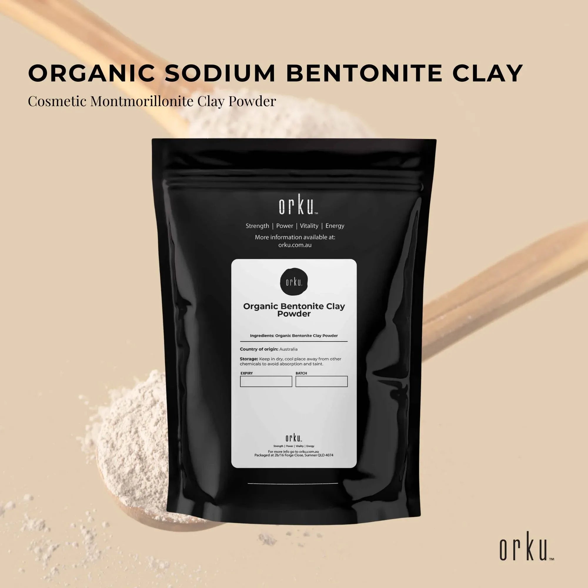 1Kg Organic Sodium Bentonite Clay Powder - Cosmetic Montmorillonite V238-SUPDZ-39789162889296