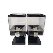 2 x 3.7L Double Cereal Dispenser Black - Square Rice Beans Countertop Storage V238-SUPDZ-39789726695504