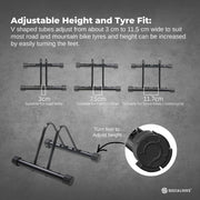 Social Hike Single Bike Rack Stand - Floor or Wall Adjustable Width Bicycle Holder V238-SUPDZ-39809444184144