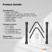 Social Hike Single Bike Rack Stand - Floor or Wall Adjustable Width Bicycle Holder V238-SUPDZ-39809444184144