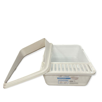 High Back Cat Litter Tray Small - Pet Fresh Clean Kitten Toilet Box V238-SUPDZ-39848436760656