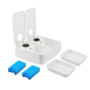 2x300ml Pet Double Timed Feeder - Dog Cat Puppy Kitten Mealtime Food Station V238-SUPDZ-39868820717648