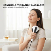 Orku Handheld Body Massager 4 Heads Adjustable Speed 28W Black V238-SUPDZ-39885947633744