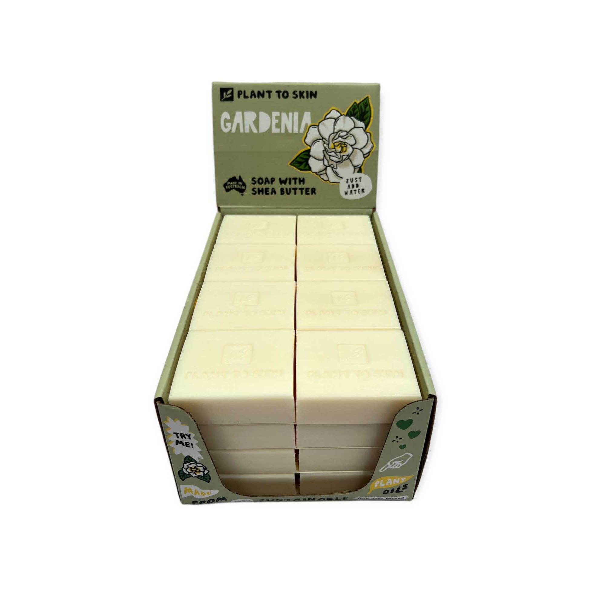 32x 100g Plant Oil Soap Gardenia Scented - Pure Natural Vegetable Bar V238-SUPDZ-39893992669264