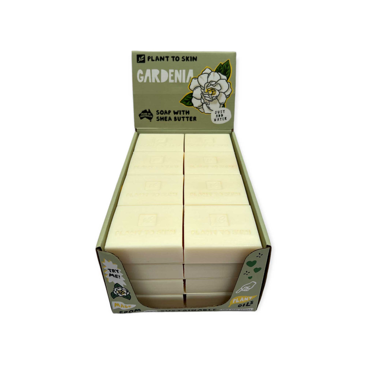 32x 100g Plant Oil Soap Gardenia Scented - Pure Natural Vegetable Bar V238-SUPDZ-39893992669264