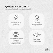 Orku 1000ml Water Flosser Electric Oral Irrigator - Adjustable Pressure White V238-SUPDZ-39913589735504