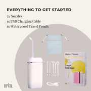 Mini Water Flosser Rechargeable Cordless Cleaner - Travel Oral Irrigator White V238-SUPDZ-39936989986896
