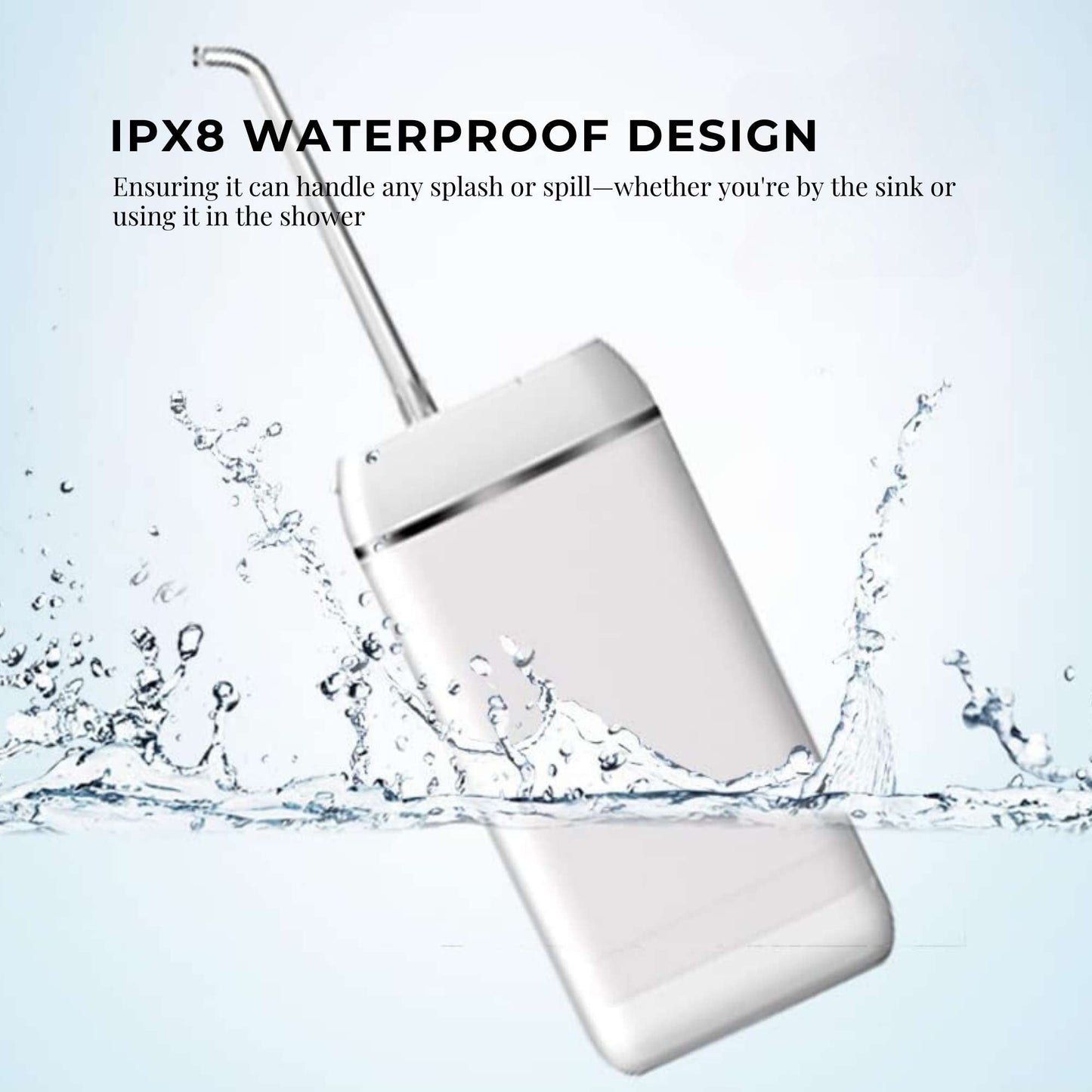Mini Water Flosser Rechargeable Cordless Cleaner - Travel Oral Irrigator White V238-SUPDZ-39936989986896
