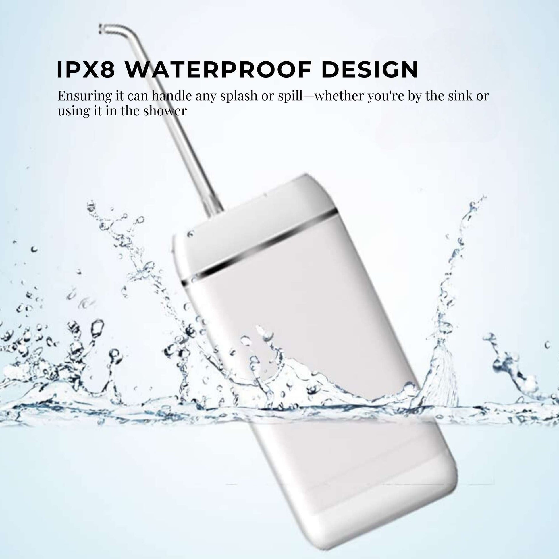 Mini Water Flosser Rechargeable Cordless Cleaner - Travel Oral Irrigator White V238-SUPDZ-39936989986896