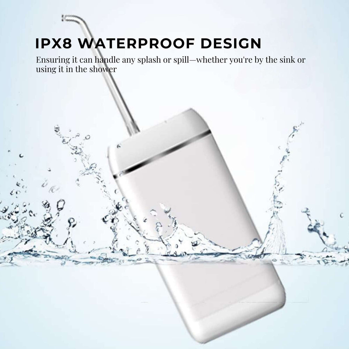 Mini Water Flosser Rechargeable Cordless Cleaner - Travel Oral Irrigator White V238-SUPDZ-39936989986896