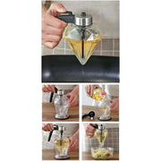 200ml Oil Honey Dispenser - Syrup Sauce Glass Pourer - Diamond Pot and Stand V238-SUPDZ-39950963802192