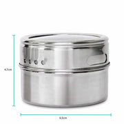 150g Magnetic Spice Jar Stainless Steel Tin - Herb Seasoning Storage Container V238-SUPDZ-39963155497040