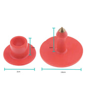 100x Cattle Ear Tags Set - Round Red Blank Pig Sheep Goat Cow Livestock Label V238-SUPDZ-39973700796496