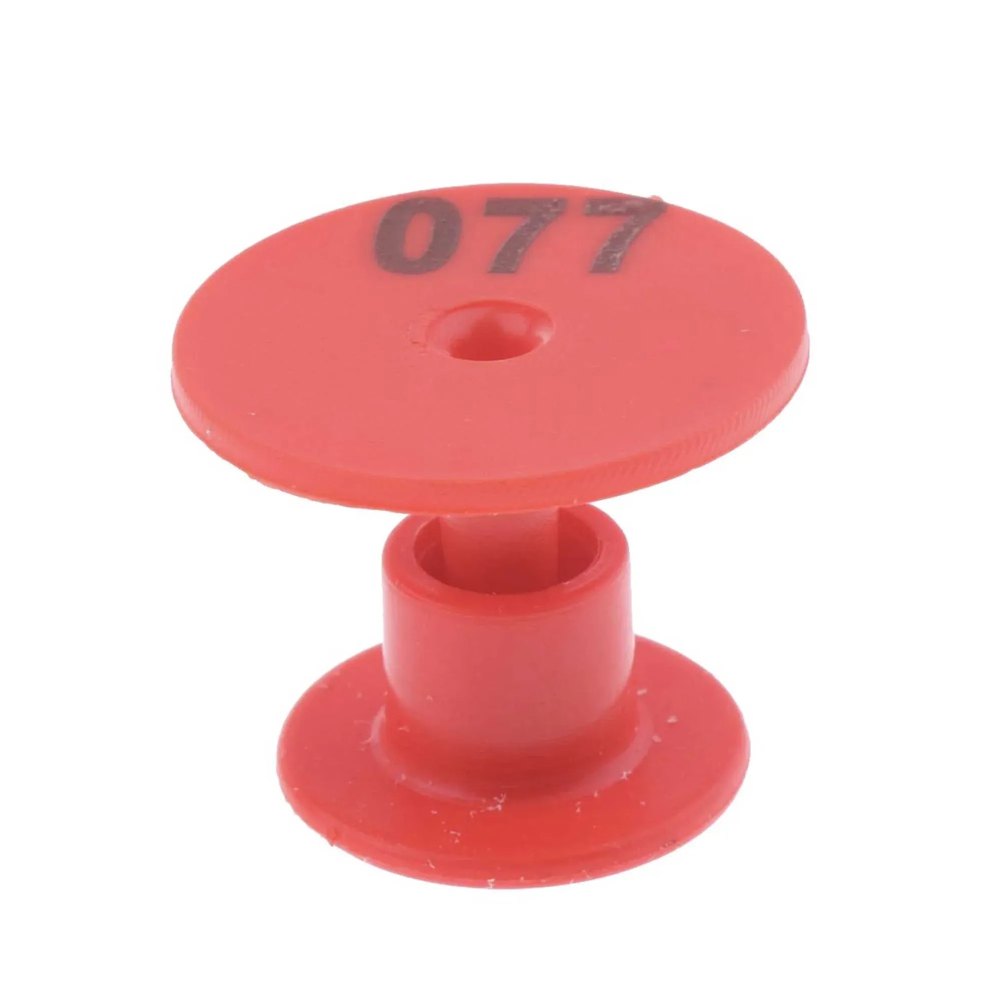 1-100 Cattle Number Ear Tag Set - Round Red Pig Sheep Goat Livestock Label V238-SUPDZ-39973714853968