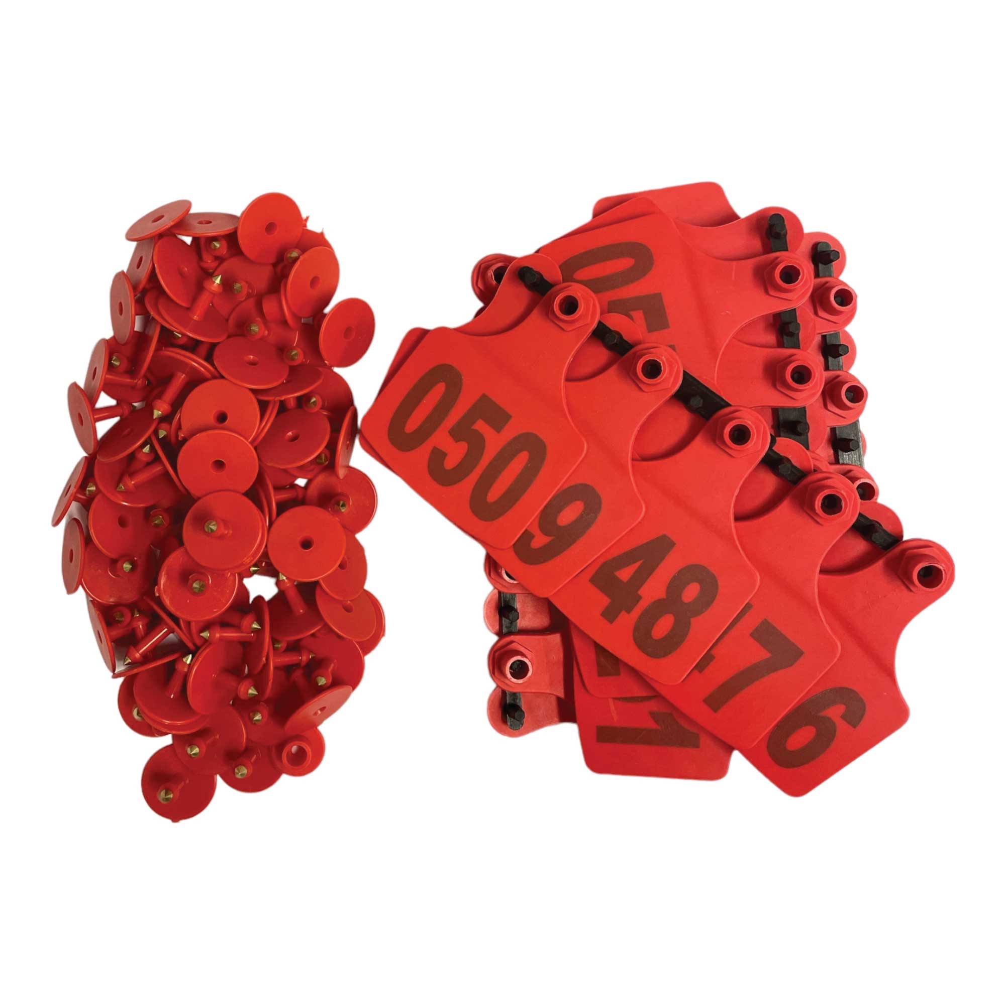 1-100 Cattle Number Ear Tags 7.5x10cm Set - XL Red Cow Sheep Livestock Labels V238-SUPDZ-39973721997392