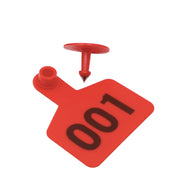 1-100 Cattle Number Ear Tags 5x4cm Set - Small Red Pig Goat Livestock Label V238-SUPDZ-39973726224464