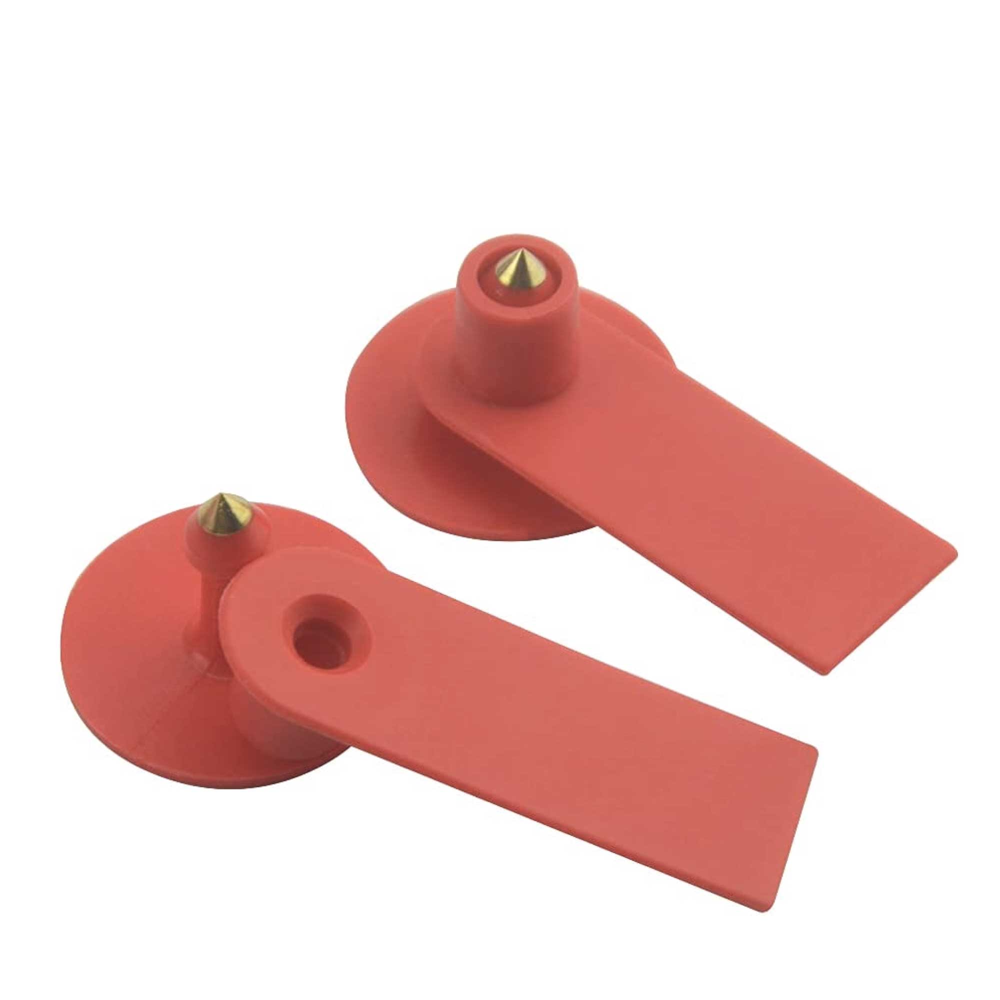 100x Cattle Ear Tags Set - 5x2cm Mini Red Blank Cow Pig Sheep Livestock Label V238-SUPDZ-39973732024400