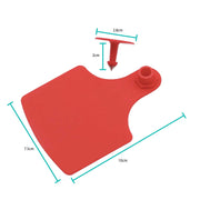100x Cattle Ear Tags Set - 7.5x10cm XL Red Blank Pig Cow Sheep Livestock Label V238-SUPDZ-39973742510160
