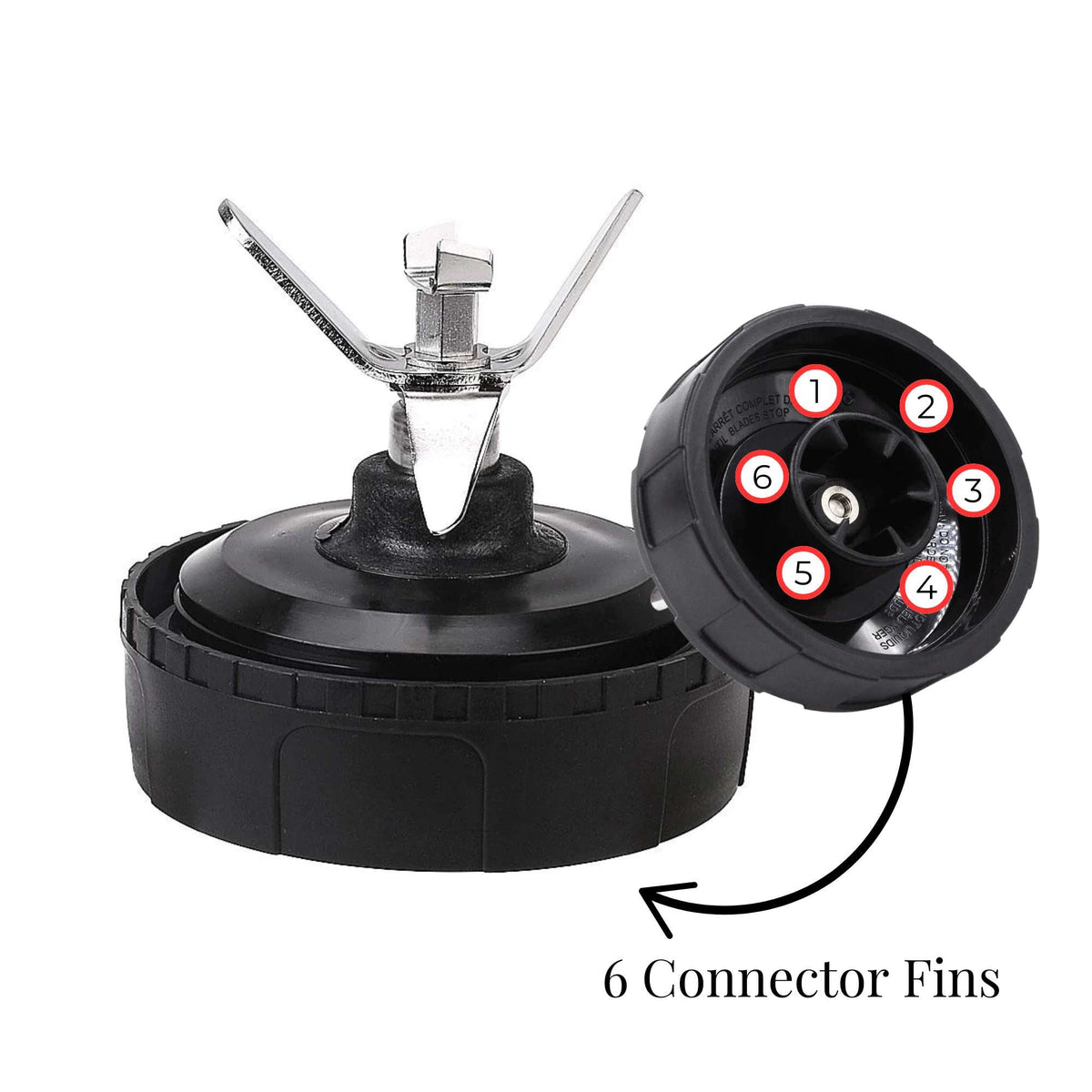 For Nutri Ninja Extractor Blade - 6 Fin Female Connection Replacement Parts V238-SUPDZ-39999936561232