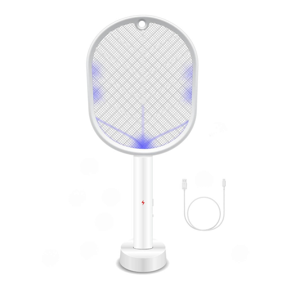 2 in 1 Rechargeable Mosquito Swatter - Electronic Fly Insect Bug Zapper Racket V238-SUPDZ-40003294494800