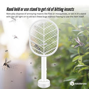 2 in 1 Rechargeable Mosquito Swatter - Electronic Fly Insect Bug Zapper Racket V238-SUPDZ-40003294494800