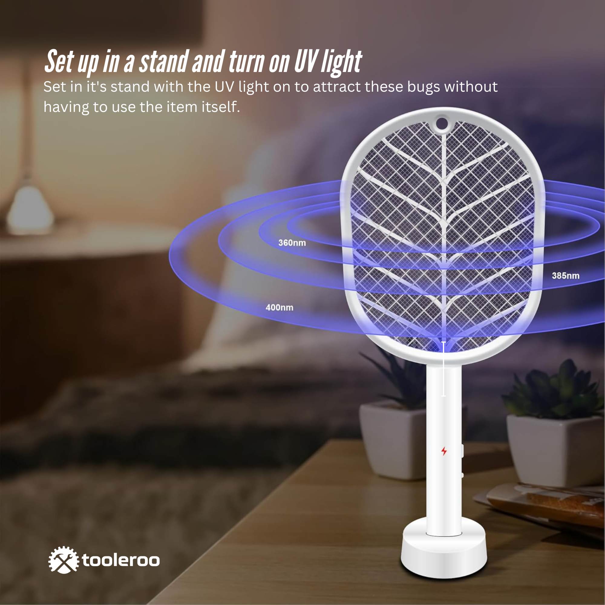 2 in 1 Rechargeable Mosquito Swatter - Electronic Fly Insect Bug Zapper Racket V238-SUPDZ-40003294494800