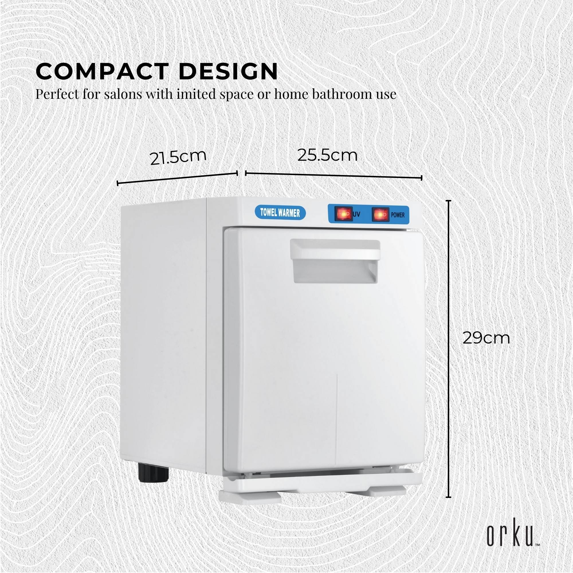 Orku 5L White Electric Hand Towel Warmer Mini UV Steriliser Cabinet Salon Heater V238-SUPDZ-40009100787792