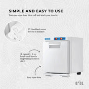 Orku 5L White Electric Hand Towel Warmer Mini UV Steriliser Cabinet Salon Heater V238-SUPDZ-40009100787792