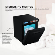 Orku 5L Black Electric Hand Towel Warmer Mini UV Steriliser Cabinet Salon Heater V238-SUPDZ-40009125757008