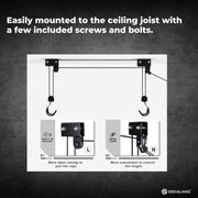 Social Hike Kayak Hoist - 34kg Garage Ceiling Pulley Lift for Kayak Bike Storage V238-SUPDZ-40020308590672