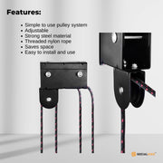 Social Hike Kayak Hoist - 34kg Garage Ceiling Pulley Lift for Kayak Bike Storage V238-SUPDZ-40020308590672