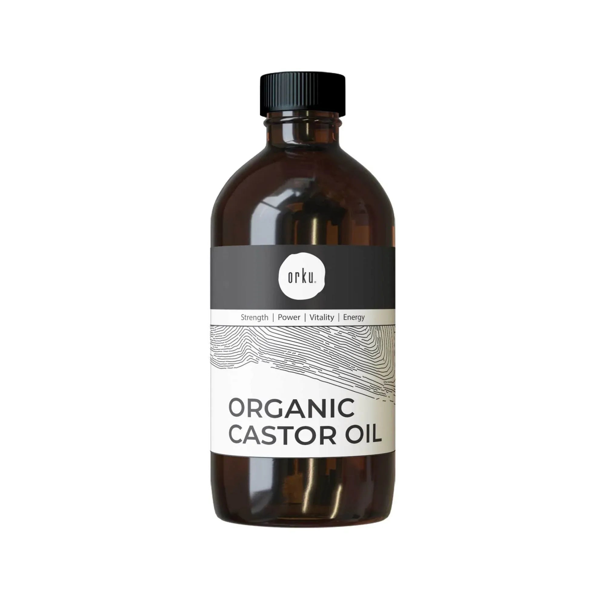 Orku 250ml Organic Castor Oil - Hexane Free Cold Pressed V238-SUPDZ-40037330354256