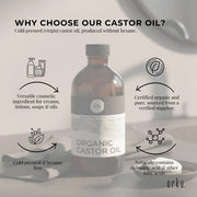 Orku 250ml Organic Castor Oil - Hexane Free Cold Pressed V238-SUPDZ-40037330354256