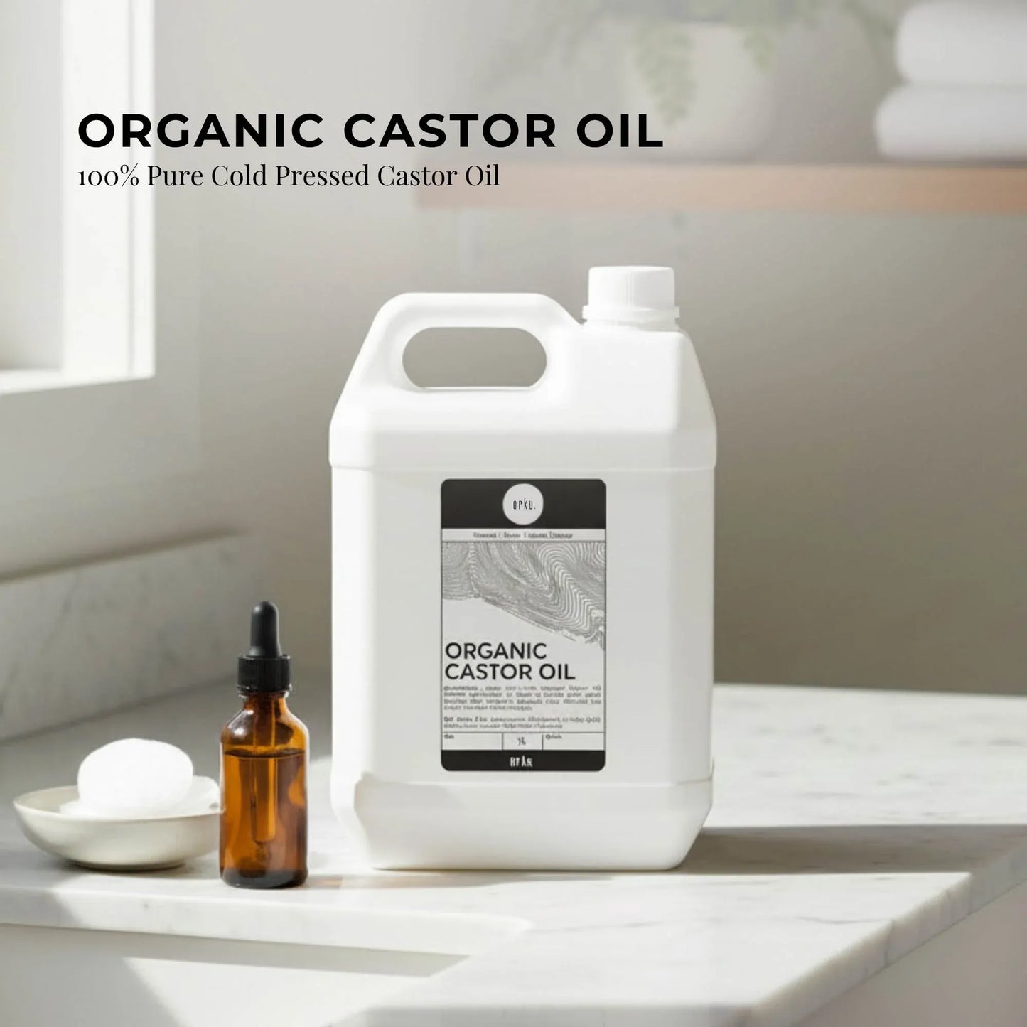 Orku 5L Organic Castor Oil - Hexane Free Cold Pressed V238-SUPDZ-40037334876240